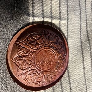 Bulgarian, Round, Copper , Candy Dish with Beautiful Engravings